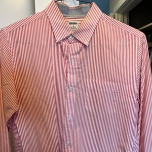 Bonobos pink stripe casual shirt sz. S slim fit
